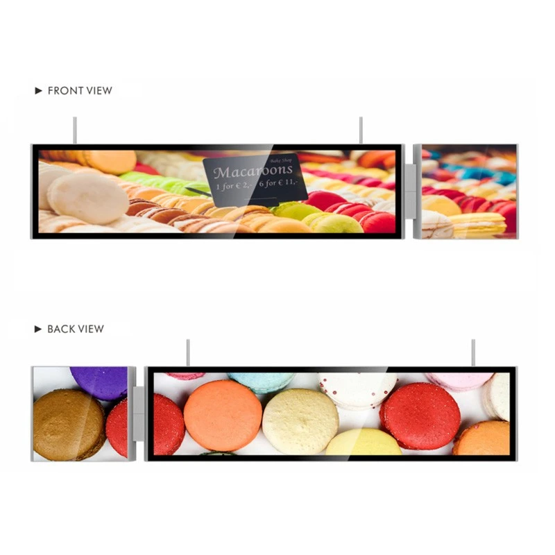 Οθόνη 49 ιντσών με ράβδο LCD με Light Box -συνδεδεμένες δύο οθόνες