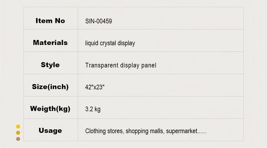 42 X 23 Transparent Screen